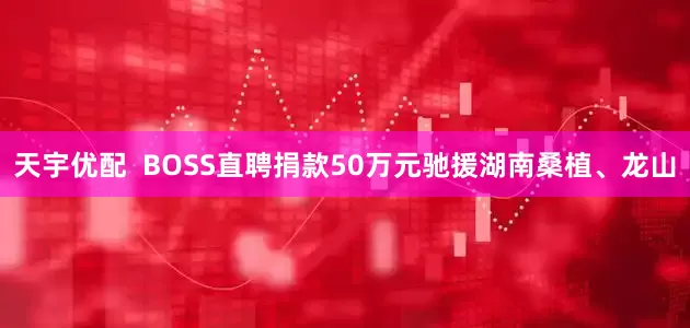 天宇优配  BOSS直聘捐款50万元驰援湖南桑植、龙山