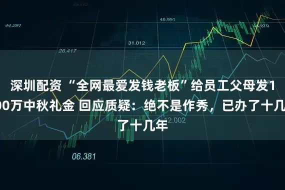 深圳配资 “全网最爱发钱老板”给员工父母发1000万中秋礼金 回应质疑：绝不是作秀，已办了十几年